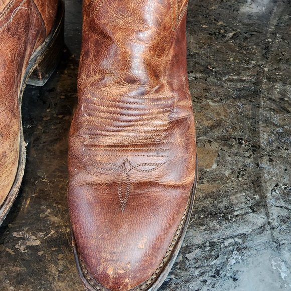Lucchese Men's Clint Mad Dog Goat Round Toe Cowboy Boots. Size 8 2E. NO RETURNS. - Picture 6 of 8